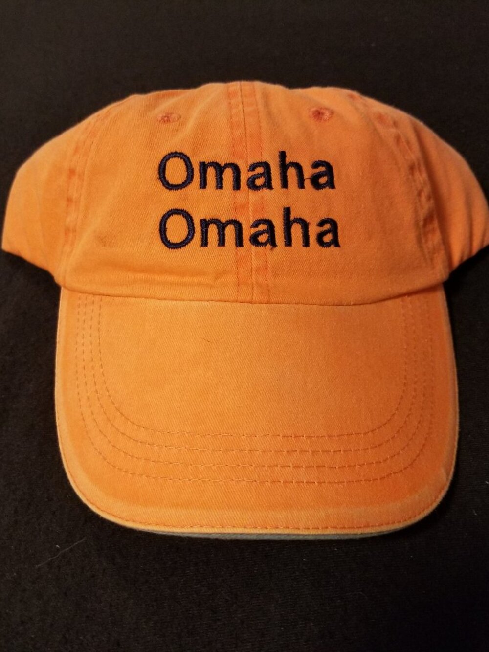 Omaha Omaha - Peyton Manning - Bronco Orange - Baseball Cap - Anvil - Adjustable